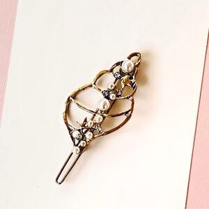 Gold Seashell Barrette Hair Clip Beach Vibes Hair Accessories and Gift
